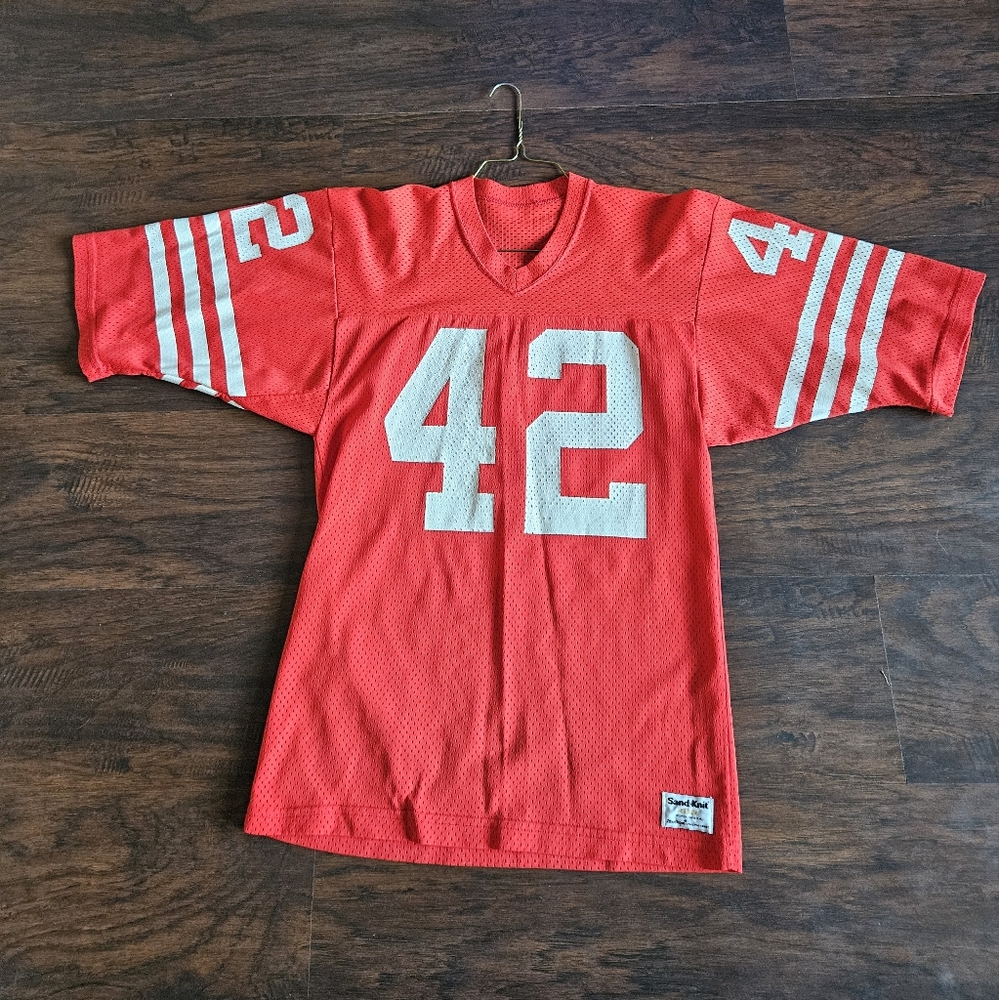 Vintage Sand Knit San Francisco 49ers Jersey Ronnie Lott #42